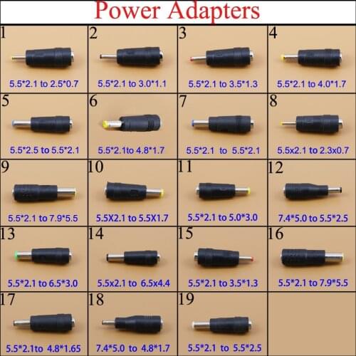 YuXi 7.4*5.0 mm Female to 4.8*1.7mm Male 5.5x2.5/5.5x2.1 DC Adapter For IBM for Lenovo Power Laptops Adapter 5.5 2.1mm DC Jack