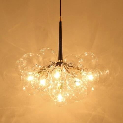 American Bubbles Glass E27 Led Chandelier Lamparas Fixtures Post Modern Minimalism Lustre Pendant Chandelier Lighting