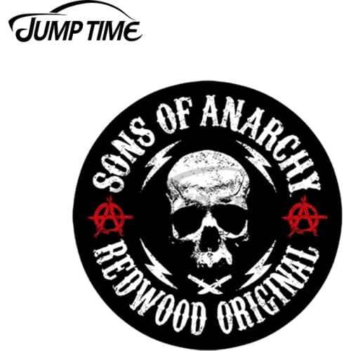 Jump Time 13 x 13cm For Sons of Anarchy Car Stickers Car Accessories Decal Waterproof Sunscreen Repair Trunk Decoration