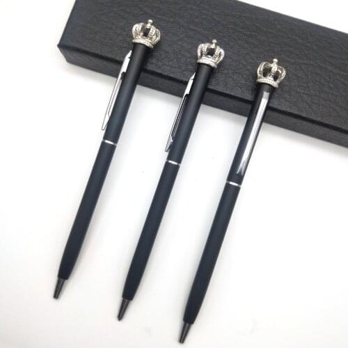 Free shipping 500pcs/lot customized logo metal pen; crown shape metal pen; promotional ballpoint pen; writing pen MP33