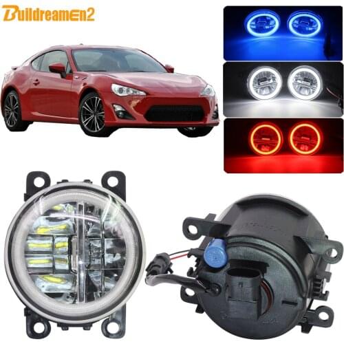 Buildreamen2 Car 4000LM LED Fog Light Angel Eye DRL Daytime Running Light 12V High Bright For Scion FR-S FRS 2012-2016