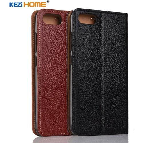 Case for ASUS Zenfone 4 Max Plus X015D case KEZiHOME Litchi Genuine Leather Flip Stand Leather Cover For ZC550TL cases