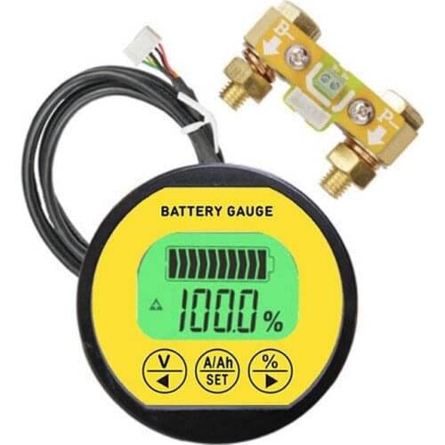 350A Lithium Battery Lead-Acid Battery Fuel Gauge Two-Way Memory Battery Capacity Monitor for Car Van Boat Marine