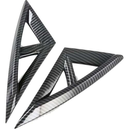 For Hyundai Elantra 2021 2020 7th Car Accessories Carbon Fiber Front Fog Light Lamp Cover Trim Molding Bezel Garnish Sticker