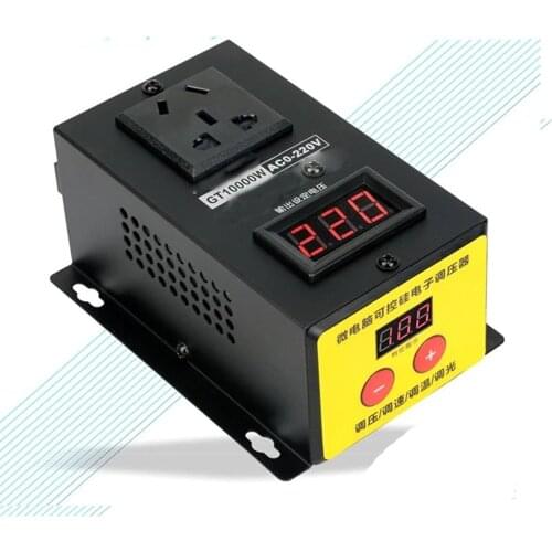 10000W AC 0-220V SCR Electronic Voltage Regulator LED Display Temperature Speed Adjust Controller Dimming Dimmer Thermostat