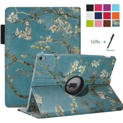 Ipad 10.2" iPad 7/8th generation Case Leather 360 degree Rotatable Back Case Cover Protective with automatic sleep wake-up+pen