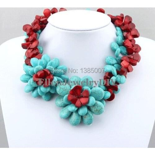 Nigerian Costume Flower beautiful Necklace,Holiday Party Necklace,Bridesmaid Necklace,Red Coral Necklace,Statement Jewelry
