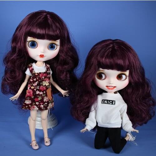 ICY DBS Blyth doll No.BL135 purple hair and white skin joint body 1/6 bjd