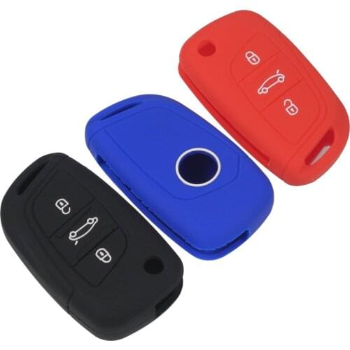 Kutery 10PCS Silicone Remote Car Key Cover 3 BTN For Citroen C2 C3 C4 C5 DS4 For Peugeot 107 207 307 407 308 607 Protect Replace