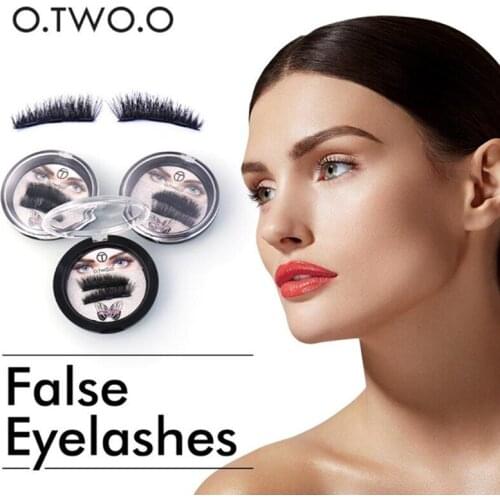 O.TWO.O 3 Magnet False Eyelashes Thick Volume Lenthening Eye Lashes Easy to Wear Woman Makeup Tools