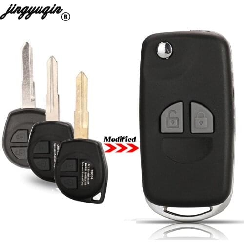 Jingyuqin HU87 SZ11 Blade Modified Flip Folding Remote Car Key Shell For Suzuki SX4 Swift Accessories 2 Buttons Key Case Cover