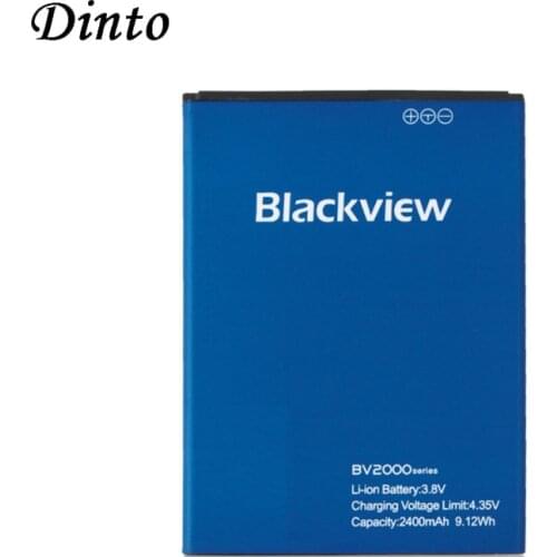 Dinto NEW 3.8V 2400mAh BV2000 Replacement Li-ion Phone Battery Smart Phone Back up Batteries for Blackview BV2000S Phone