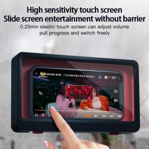 New High Quality Phone Case Bath Wall Mounted Holder Waterproof Phones Storager Sealed Touchable Organizer Travel Portable Decor