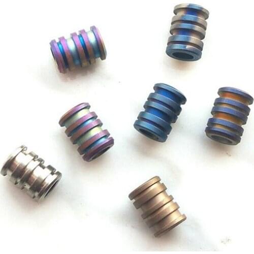 Outdoor Camping Titanium Alloy Knife Beads Paracord Umbrella Rope EDC Knife Fall TC4 Pendant Multi Tools for Hiking FW168