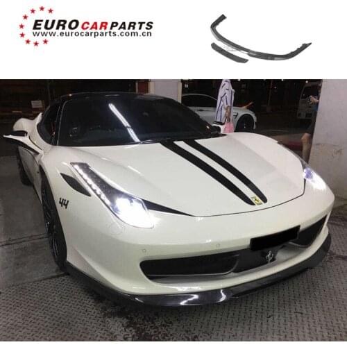 FR 458 carbon finber front lip for FR 458 to V style carbon finber front skirt 458 spoiler