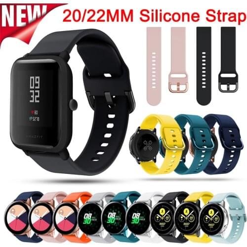 20mm Wrist Strap for Samsung Galaxy Watch Active 2 Bracelet 22mm Watchband for Galaxy Watch 46mm Gear S3 Amazfit Bip Accessories