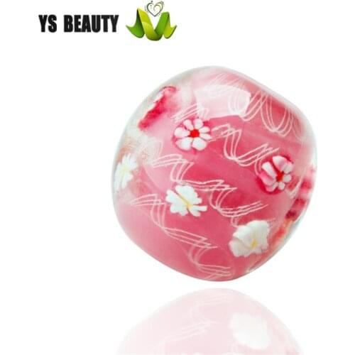 Romantic Sakura glass beads Japanese sakura lamp worker beads string bracelet beads braid bracelet with beads