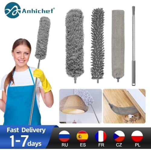 Dust Cleaning Brush Set Telescopic Microfiber Dust Removal Dusters Bendable Dust brush For Car Furniture Household Cleaning