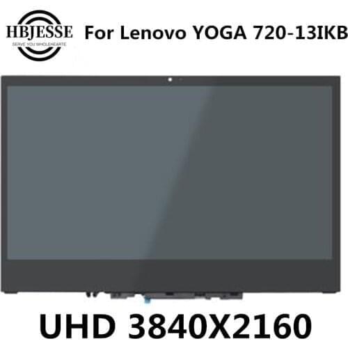 UHD OR FHD 13.3" LCD LED Touch Screen Assembly With Bezel For Lenovo Yoga 720-13 720-13IKB 5D10N2429 5D10N24290 5D10K81089
