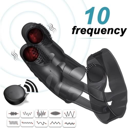 Finger Vibrator Clitoris Stimulator Sex Toys for Women G-spot Vaginal Massager Male Penis Vibrating Ring Sleeve Adult Goods Shop