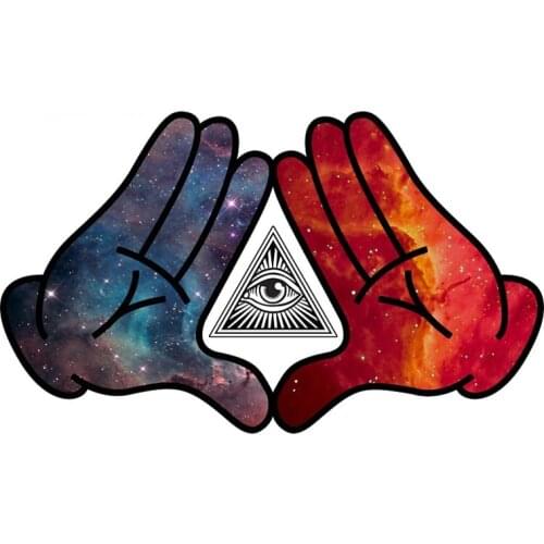 For Eye of Providence Car Sticker PVC Car Wrap Motorcycle Helmet Waterproof Personality 3D Graphics Fine Decal,13cm*8cm