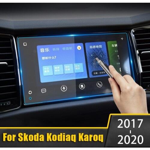For Skoda Kodiaq Karoq 2017 2018 2019 2020 Tempered Glass Car Navigation Screen Protector Touch Display Film protective Sticker