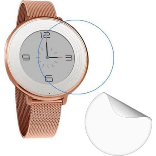 2pcs Anti-shock Soft TPU Ultra Clear Protective Film Guard For Pebble Time Round Smart Watch Screen Protector Cover (Not Glass)