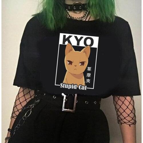 Funny Anime Fruits Basket Kawaii T-shirt Women Short Sleeve Funny Tops Female
