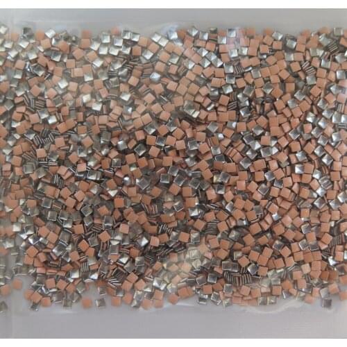 1 Bag OD-37 New Light Neon Colors Free Shipping Small 2x2mm Neon New 6 Colors Square Metal Stud Shiny Nail Decoration