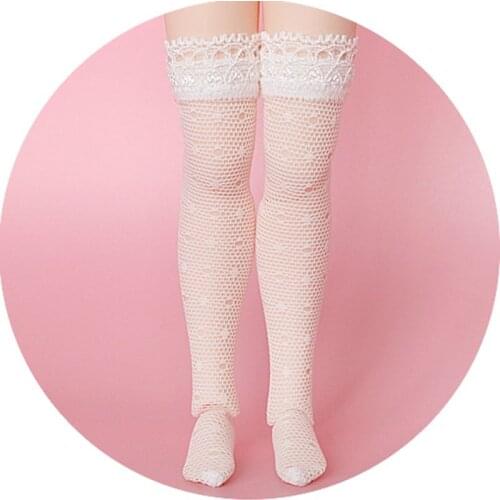 1 Pair Patterned Lace Socks for Blyth Doll long Stocking Barbies Sock for Blyth, Licca, Azone S, oB24 doll Clothes Accessories
