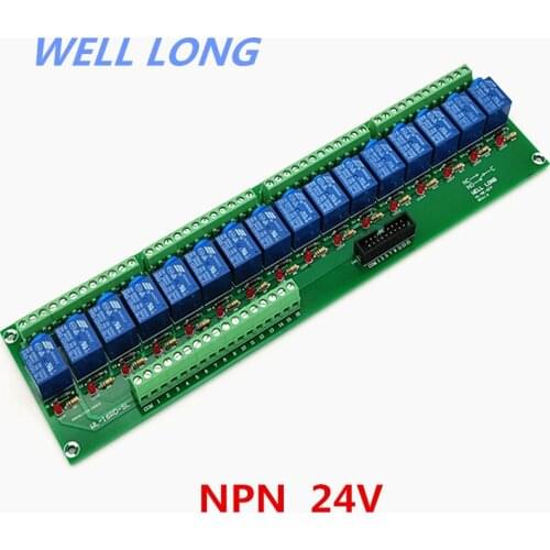 16 Channel NPN Type 24V 10A Power Relay Interface Module,SONGLE SRD-24VDC-SL-C Relay