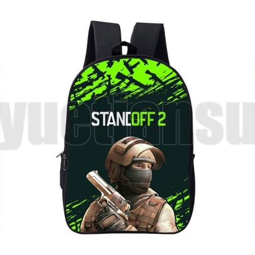 3D Print Standoff 2 Backpacks Children Double Zipper School Bags 16Inch Large Capacity High Quality Shooting War Game Travel Bag