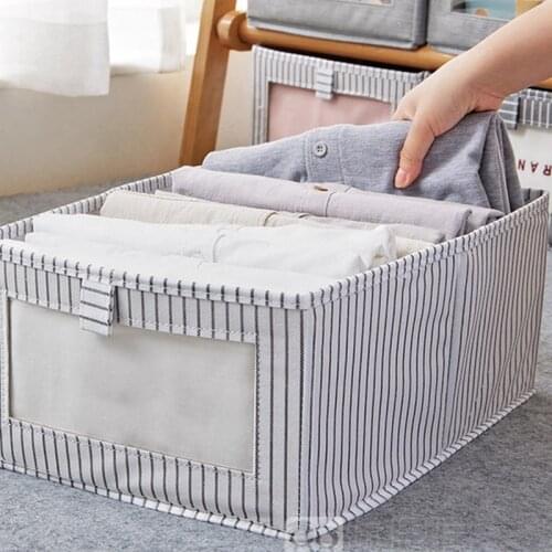 3 Pack Foldable Storage Boxes with Transparent Window,Storage Cubes with Handle,Storage Bins Baskets