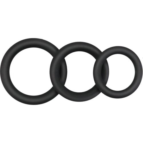 EXVOID Delay Ejaculation Black Sex Toys for Men Erection Scrotum Bind 3PCS Sex Shop Silicone Cock Ring Elastic Penis Ring