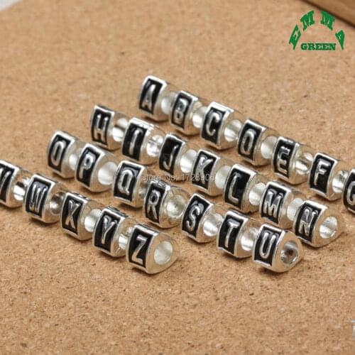 3D Letters Beads Charms 10 pcs 8*9*6 mm Triangle enamel Metal Letter Alphabet Beads big hole initial d f.r.i.e.n.d.s w.i.t.c.h