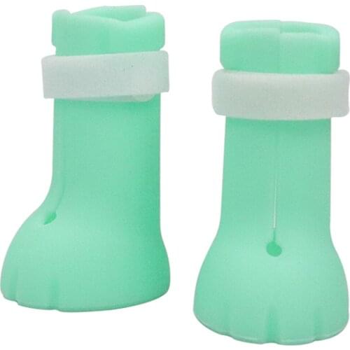 4Pcs Cat Silicone Foot Cover Injection Bath Grooming Cat Shoes With Buttom Leakage Suit for Cats of Different Size
