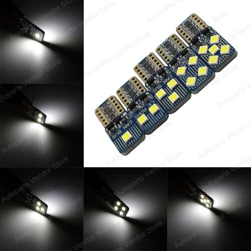 50Pcs Wholesale Silcone T10 3030 2/4/6/8/10SMD LED Car Bulbs Canbus Error Free Clearance Lamps Reading License Plate Lights 12V