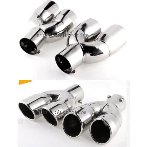 Free shipping! Higher star stainless steel 2pcs muffler,Exhaust pipe cap with logo For Honda Civic 2016 2018 2019