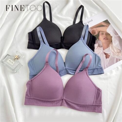 FINETOO A B Cup Soft Bra Women Breathable Wireless Bra Fashion Ultra-thin Mesh Bras Ladies Brassiere 32-38 Female Intimates 2020