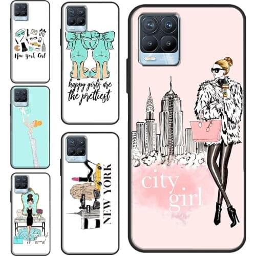 New York Girl Phone Case For OnePlus 9 Pro 8T Nord 8 Pro Cover For OPPO Realme 7 8 6 Pro C3 C21 GT Neo
