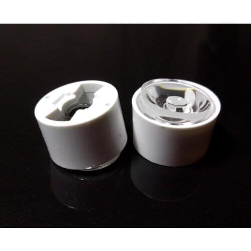#IHTU-20 Led Lens Sets, Lens Diameter: 20mm, With Holder Size: 22X13.2mm, 45 degree, Diagonal Clean Surface, PMMA materials