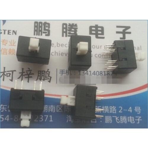 1PCS Imported U.S. E-SWITCH self-locking switch 13*8.5 double row 12 foot mixer button TL4201EEYA