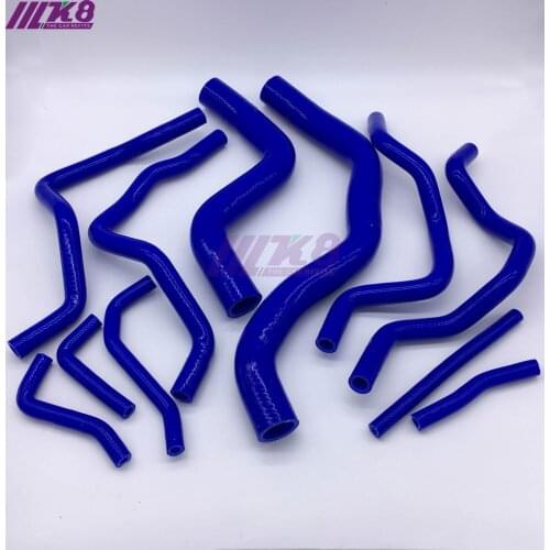 Silicone Radiator Hose Kit For MITSUBISHI LANCER Evolution EVO 7-9 CT9A 4G63 (11PCS) red/blue/black