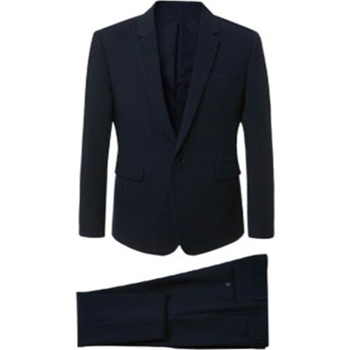 Two Piece Tuxedo Suit For Groom Best Man Business Prom Wedding Evening Dress Robe Soiree Mariage Mens Suit ( Jacket+Pants)