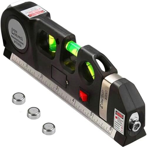 Multipurpose Laser-Level Laser-Line 8 Feet Measure Tape Ruler Adjusted Standard And Metric Rulers Laser-Level Line Tool