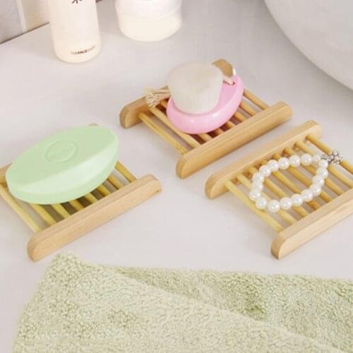 Multipurpose Grill Type Soap Holder Portable Quick Drain Wooden Soap Dish Bath