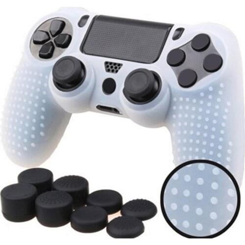 Soft Silicone Case Cover Thumb Grip Caps for PS4/PS4 Slim/Pro Game Controller Scratch-proof Anti-slip Games Accessories