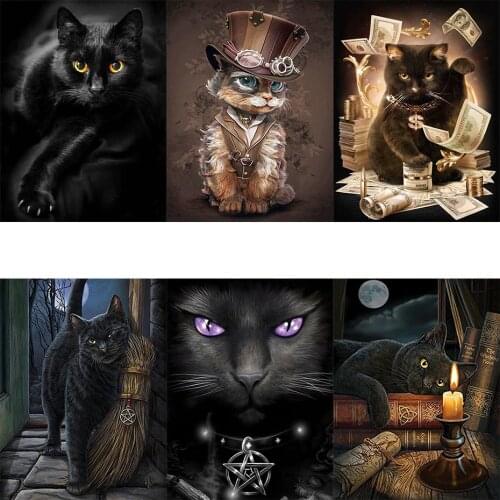 Tapb Cat Animals Kits Pictures Painting By Numbers Handpainted On Canvas DIY Oil Painting By Numbers Art Decorations