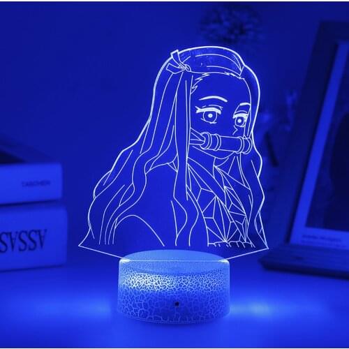Kamado Nezuko Led Manga Night Light Anime Demon Figure Slayer Lamp Kimetsu No Yaiba For Bedroom Decor Nightlights Indie Kid Gift