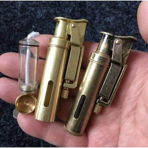 Creative New Personalized Retro Lighter Visible Transparent oil tank Kerosene gasoline Grinding Wheel Smoking Gadget (No fuel )